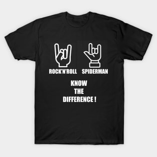 know the difference rock n Roll Spidey T-Shirt